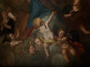 教区教堂（Sint-Walburgakerk）。画作。加斯帕尔-德-克雷尔。1652 作者 加斯帕·德·克雷耶