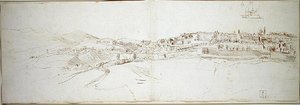 从圣多纳图学院看乌尔比诺（纸上粉笔画） 作者 加斯帕·范·威特尔