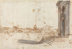 从Santa Maria del Priorato看罗马的风景 作者 加斯帕·范·威特尔