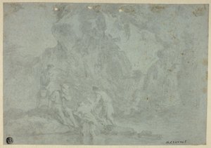 岩石景观与人物 作者 加斯帕·杜格特
