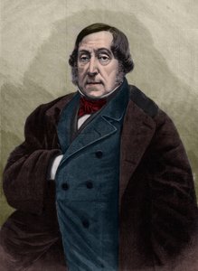 乔阿奇诺（Gioacchino）-罗西尼（1792-1868）的肖像，意大利作曲家，根据纳达尔的摄影作品雕刻。