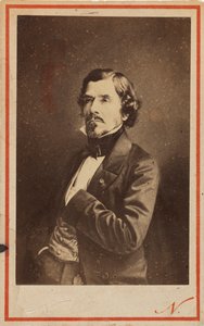 Eugene Delacroix 1798-1863的肖像，1858年。