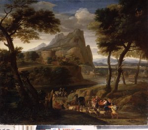 "加斯帕德-杜盖特（Gaspard Dughet，1615-1675 年）17 世纪的绘画作品 圣彼得堡国家露天博物馆加奇纳宫