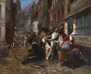 1792年围攻里尔的情节，1891年。 作者 加斯顿·西奥多·梅林格