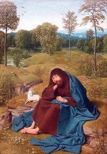 施洗约翰在旷野 作者 Geertgen Tot Sint Jans
