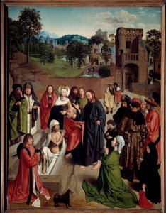 La Resurrection de Lazarus Painting by Gerard de Saint-Jean (1460/1465-1488/1493) 15th century Sun. 1,27x0,97 m