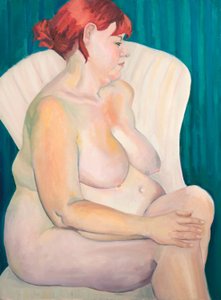 红发裸女》，2015 年（布面油画）
