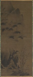 雨中的竹子，15世纪初。 作者 真嘎