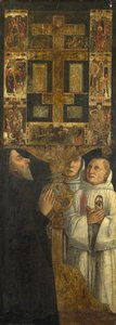 红衣主教Bessarion和两名Scuola dellaCarità成员与Bessarion的圣物箱一起祈祷； c。 1473 作者 外邦人贝里尼