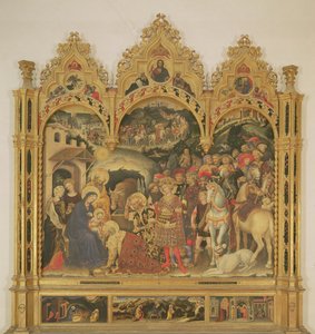 崇拜魔法祭坛，1423（面板上的蛋彩画）