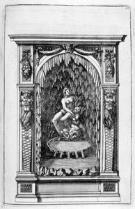 喷泉，石窟设计，1664年。