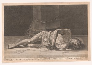 基督在人间
O inmensa pietas per quem omnia stant cadit ne cadas iacet ut surgas moritur ut vivas（物上标题） 作者 约翰·海因里希·舍恩菲尔德