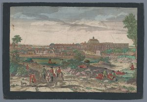 凡尔赛宫和城市景观
Gesicht des Schloßes und eines Theils der Stadt Versailles（标题见实物）