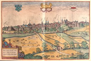 白求恩在法国加莱海峡 - 格奥尔格-布劳恩 1617 年创作的 "Civitates Orbis Terrarum"，科隆