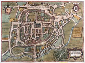 葡萄牙布拉加 - 格奥尔格-布劳恩（Georg Braun）1617 年创作的《地平线上的城市》（Civitates Orbis Terrarum），科隆 作者 乔治·布劳恩