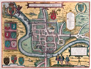 切斯特--大不列颠，载于格奥尔格-布劳恩撰写的《Civitates Orbis Terrarum》，科隆，1617 年