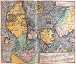 丹麦 - 格奥尔格-布劳恩（Georg Braun）1617 年在科隆创作的 "Civitates Orbis Terrarum "中的作品 作者 乔治·布劳恩