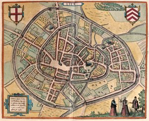 比利时利尔 - 格奥尔格-布劳恩（Georg Braun）1617 年创作的 "Civitates Orbis Terrarum"，科隆 作者 乔治·布劳恩