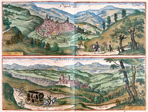Nocera Umbra - Castelnuovo di Porto，意大利 - 载于 Georg Braun 1617 年创作的《Civitates Orbis Terrarum》，科隆