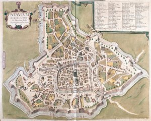 意大利帕多瓦 - 格奥尔格-布劳恩 1617 年在科隆创作的 "Civitates Orbis Terrarum "一书中 作者 乔治·布劳恩