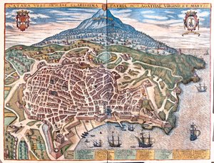 意大利帕尔马诺瓦（Palmanova）--载于乔治-布劳恩（Georg Braun）1617 年创作的《地平线上的城市》（Civitates Orbis Terrarum），科隆 作者 乔治·布劳恩