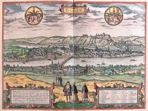 德国帕骚 - 格奥尔格-布劳恩（Georg Braun）1617 年创作的 "Civitates Orbis Terrarum"，科隆 作者 乔治·布劳恩