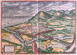 意大利佩萨罗--载于格奥尔格-布劳恩 1617 年创作的《Civitates Orbis Terrarum》，科隆