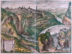 意大利蒂沃利 - 格奥尔格-布劳恩 1617 年创作的《Civitates Orbis Terrarum》，科隆 作者 乔治·布劳恩