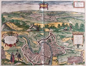 意大利维罗纳--载于乔治-布劳恩（6 Georg Braun）1617 年创作的 "Civitates Orbis Terrarum"，科隆 作者 乔治·布劳恩