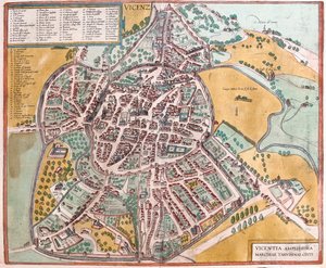 意大利维琴察 - 格奥尔格-布劳恩（Georg Braun）1617 年创作的 "Civitates Orbis Terrarum"，科隆 作者 乔治·布劳恩