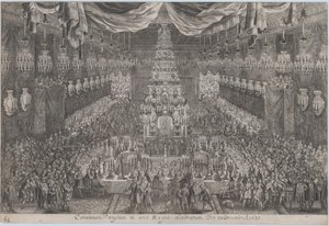 查理十一世的加冕仪式，斯德哥尔摩，1672年12月20日，1672年。 作者 乔治·克里斯托夫·艾玛特