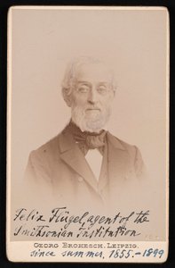 费利克斯-弗卢格尔的肖像 1820-1904年，1894年。 作者 乔治·康拉德·阿道夫·布罗克施
