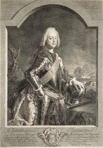 安哈尔特-泽尔布斯特王子克里斯蒂安-奥古斯特的肖像，1690-1747年，1750年。   作者 乔治·弗里德里希·施密特