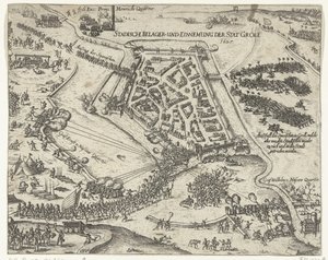 格罗尔之围》，弗雷德里克-亨利，1627 年
Stadische belager- und einnemung der stat Groll.1627（标题见实物） 作者 乔治·凯勒