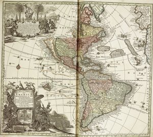 美洲地图，1744年