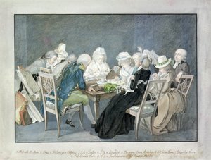萨克森-魏玛公爵夫人安娜·阿玛利亚的晚会，约 1795 年（水彩画）