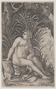 Cephalus和Procris，出自《希腊女英雄》，1539年。 作者 乔治·彭茨