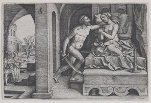 Tarquinius强奸Lucretia，出自《罗马历史场景》。