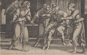 托比亚斯和大天使拉斐尔，出自《托比亚斯的故事》，1543年。 作者 乔治·彭茨