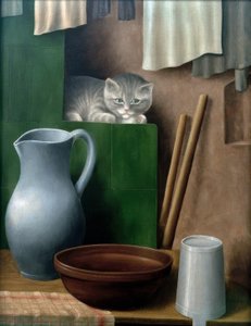 静物与猫（烤箱角） 作者 乔治·施林普夫