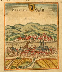 巴塞尔地图来自Georg Braun的Civitates Orbis Terrarum。 作者 弗兰斯