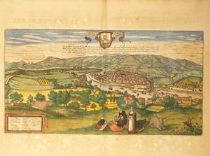 毕尔巴鄂地图来自Georg Braun的Civitates Orbis Terrarum 作者 弗兰斯