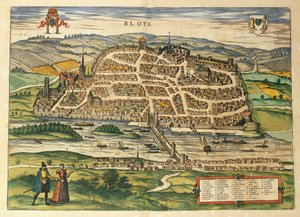 布卢瓦地图来自乔治-布劳恩的Civitates Orbis Terrarum地图 作者 弗兰斯