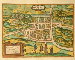 爱丁堡地图来自Georg Braun的Civitates Orbis Terrarum。 作者 弗兰斯