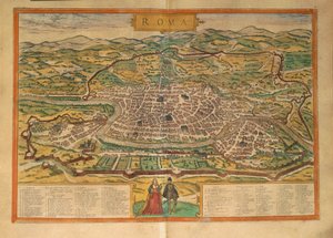 罗马地图来自Georg Braun的《Civitates Orbis Terrarum》。 作者 弗兰斯