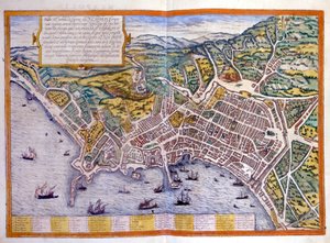 那不勒斯，布劳恩和霍根伯格的地图集 作者 弗兰斯