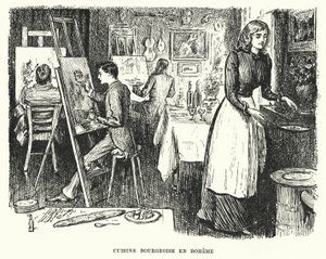 George du Maurier 的 Trilby 插图（雕刻）