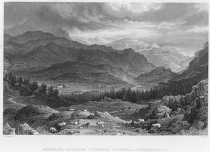 Eskdale，展望斯考费尔，坎伯兰（版画） 作者 乔治·皮克林（之后）