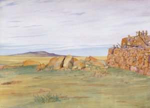 士兵在布尔战争中捍卫Rhenoster Kop