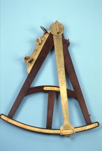 18英寸哈德利象限或八分圆，c.1760（木头，黄铜和玻璃）